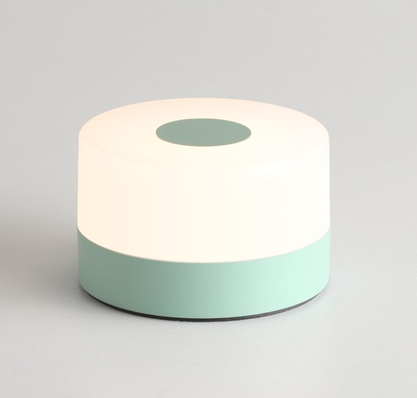 Rechargeable touch nursery night light, adjustable brightness and three color temperatures, soft bedside light for kids and breastfeeding in green